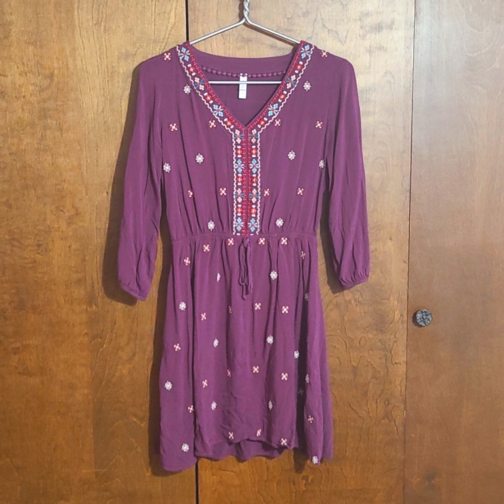 Xhilaration purple boho Aztec print dress